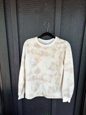 Stars Above Cream Tie-Dye Crewneck Sweatshirt